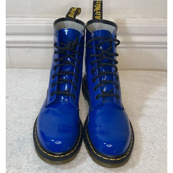Dr. Martens Blue Combat Boots - Picture 3 of 15